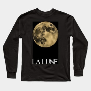 La lune - jet black golden Long Sleeve T-Shirt